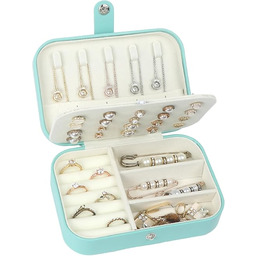 Podróżne pudełko na biżuterię, mały organizer na biżuterię ze skóry PU dla kobiet dziewcząt, przenośne mini etui podróżne, stojak do przechowywania pudełek na kolczyki, pierścionki, naszyjniki,