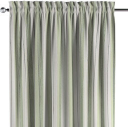 Zasłona na kanale z grzywką 1 szt., zielone pasy, Vibes