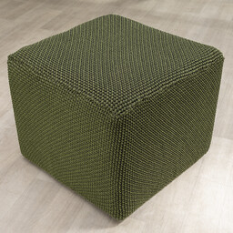 Nueva Textura Super streczowe pokrowce NIAGARA zielone pufa (40 - 60 cm)