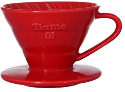 Ceramiczny drip Tiamo z uchem V01 - Czerwony