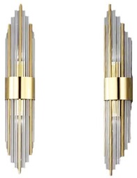 Odessa - mały kinkiet kryształowy złoty 35cm