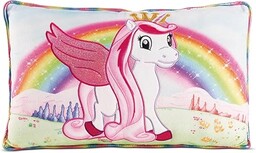 NICI pluszowa poduszka Lissy PONY Jednorożec 43x25cm kolorowy - Puszysta poduszeczka zwierzątko dla chłopców, dziewczynek,i niemowląt - idealna do domu, przedszkola lub w podróży - 49980