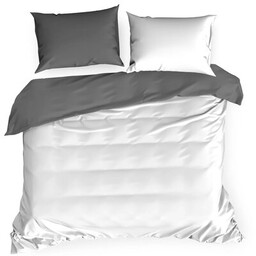 EUROFIRANY Pościel Nova3 160 x 200 cm Biało-stalowy