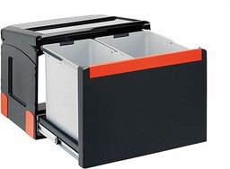 FRANKE Cube 50 32 l czarny prostokątny pojemnik na śmieci  (32 l, prostokątny, czarny, 438 mm, 330 mm, 345 mm)