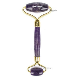 Lash Brow - Ametystowy roller / masażer do twarzy - Fioletowy Premium + SILIKONOWY POKROWIEC