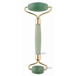 Lash Brow - Awenturynowy roller / masażer do twarzy - Zielony Premium + SILIKONOWY POKROWIEC