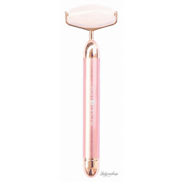 Lash Brow - Jadeitowy roller / masażer do twarzy - Wibrujący - Różowy Premium + SILIKONOWY POKROWIEC