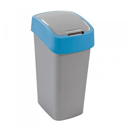 Keter Poland Sp. Z O.o Kosz na śmieci Flip Bin 45L srebrny/niebieski