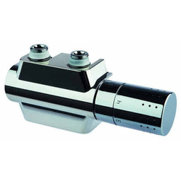 Zawór z głowicą termostatyczną G1/2 lub G3/4 prawo lub lewostronna,CHROM Universal