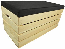 Robeel PUFA KUFER SKRZYNIA drewniana sosnowa siedzisko 80cm NATURALNA - 50 wzorów