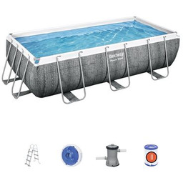 Basen stelażowy 404 x 201 cm biało-szary Bestway