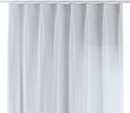 Zasłona na haczykach flex pojedynczych, prześwitujący biały, Romantica