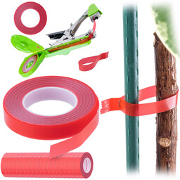 Zestaw taśm do zszywacza ogrodniczego Larret 11 mm x 25 m czerwony 20 szt.