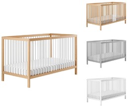 Be4home łóżeczko drewniane 120x60 naturalne + białe szczebelki