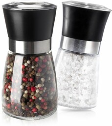 Młynek do pieprzu i soli szklany 2 szt. 13 cm