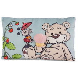 NICI 49448 Maskotka poduszka miś Bendix z lodami 2D 43x25cm GREEN