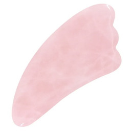 Profesjonalny, kwarcowy skrobak do masażu Gua Sha w kształcie płetwy - przyrząd do scrapingu z różowego kwarcu (ARQ23)