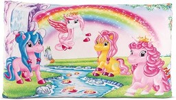 NICI pluszowa poduszka Lissy PONY Jednorożec Tamani 43x25cm kolorowy - Puszysta poduszeczka zwierzątko dla chłopców, dziewczynek,i niemowląt - idealna do domu, przedszkola lub w podróży - 49979