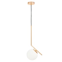 LAMPA WISZĄCA NOWOCZESNA ZŁOTA BIAŁA KULA SORENTO 15 LUMINA DECO