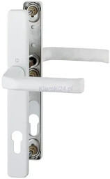 London - Komplet klamek na szyldzie 30 mm, z aluminium, kolor biały