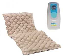 Vitea Care VCM202B Simply Bubble materac przeciwodleżynowy, z elektryczną pompą, do zapobiegania szpitalom i domom, 90 x 202 cm, beżowy