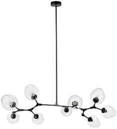 Step Into Design Lampa wisząca MODERN ORCHID-9 150 ST-1232-9 TRANSPARENT oprawa w kolorze czarnym