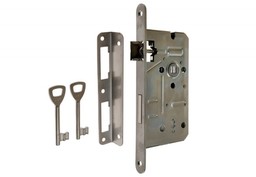 Zamek wpuszczany klucz LOB 72/50 z zaczepem, INOX stal nierdzewna