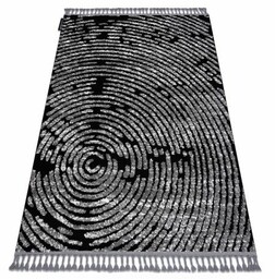 Dywan MAROC G8499 czarny / biały Frędzle berberyjski marokański shaggy 120x170 cm