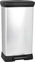 Kosz na śmieci 50L Curver Deco Bin, metalizowany