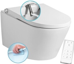 Miska WC wisząca z bidetem + pilot ,37x30x59,3 cm ze zintegrowanym elektronicznym , VEEN CLEAN
