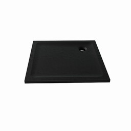 New Trendy Mild Stone brodzik akrylowy 100x100x4,5 cm czarny B-0585