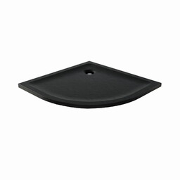 New Trendy Mild Stone brodzik akrylowy półokrągły 80x80x4,5 cm czarny B-0579