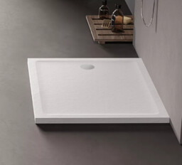 New Trendy Mild Stone brodzik akrylowy 80x90x4,5 cm biały B-0548
