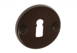 Szyld drzwiowy okrągły brązowy na klucz