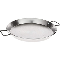 Garcima Patelnia do paelli ze stali polerowanej, szara, 40 cm, zestaw 6 szt