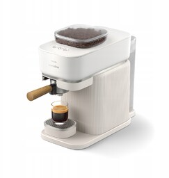 Philips Baristina ekspres do kawy biały drewniana kolba BAR302/20