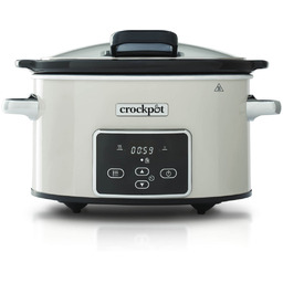 Wolnowar Crock-Pot 3,5L Z Uchylną Pokrywą, Kremowo-Chromowy Csc060X