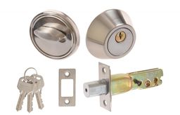 Zamek dodatkowy D101 do drzwi chińskich chrom grubość drzwi 35-50mm