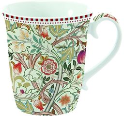 KUBEK PORCELANOWY w PUDEŁKU WILLIAM MORRIS Natural