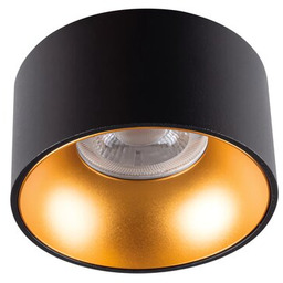 KANLUX Lampa sufitowa punktowa mini Ritti GU10 B/G Czarno-złoty