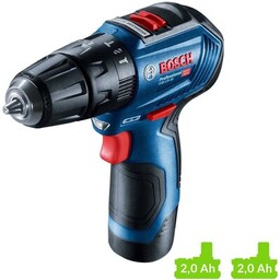 Bosch_elektronarzedzia Wiertarko-wkrętarka BOSCH Professional GSB 12V-30 06019G9100 zestaw akumulatorów