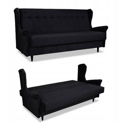 Wersalka sofa uszak kanapa rozkładana Ari czarna