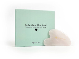 Kamień Gua Sha Jadeitowa płytka do masażu Acus Med - serce - różowy