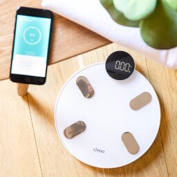 Livoo Inteligentna waga cyfrowa z Bluetooth, biała