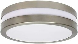 Outdoor lampa sufitowa okrągła srebrna biała ogród garaż oświetlenie cokół 2xE27 IP44 Kanlux 8980