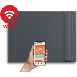 Grzejnik elektryczny energooszczędny 750W - Klima 7 z Wi-Fi, Antracyt, 68x50x12cm
