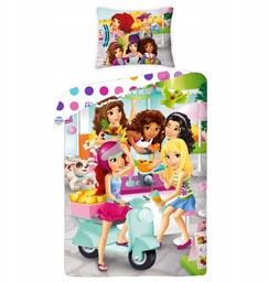 Pościel dziecięca Lego Friends 140 x 200 Halantex 100% bawełna