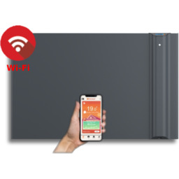 Grzejnik elektryczny energooszczędny 1000W - Klima 10 z Wi-Fi, Antracyt, 79x50x12cm