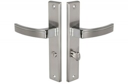 Klamka drzwiowa KUCHINOX PARVA WC 72 mm, na szyldzie długim, chrom/nikiel satyna