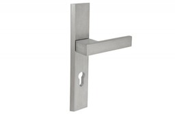 Klamka zewnętrzna KUCHINOX FLOKO 72WB na szyldzie długim, na wkładkę, anodowana, nikiel satyna